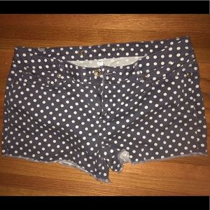 LC Lauren Conrad polka dot navy shorts size 16